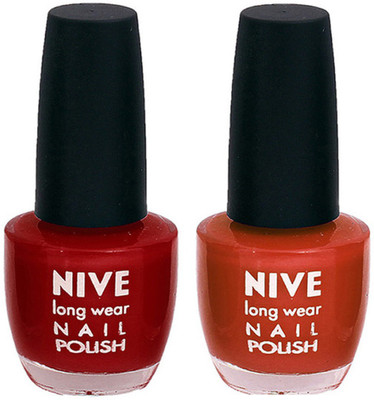 Nive Colour Blast Nail Polish 1106201642 Pink,Brown(Pack of 2)