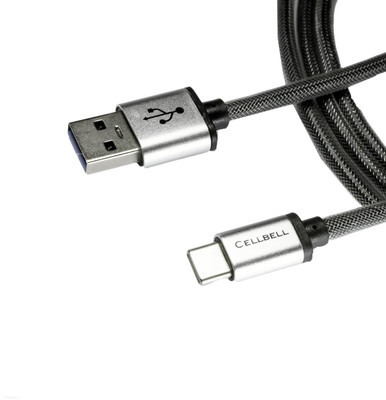 CELLBELL Original USB Type C (USB-C) to Type A (USB-A) Cable-2m USB Type C Cable(All Phones With Type C port, Black, Sync and Charge Cable)
CELLBELL Original USB Type C (USB-C) to Type A (USB-A) Cable-2m USB Type C Cable(All Phones With Type C port, Black, Sync and Charge Cable)