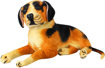 Aqua De Vida Yellow Golden Dog Soft Toy For Kids - 20 cm(Yellow, Gold), Gold;yellow