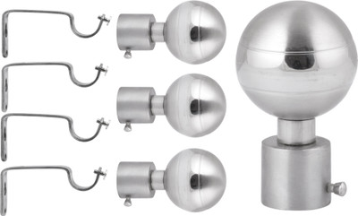 S Decor Silver Rod Rail Bracket(Pack of 4)