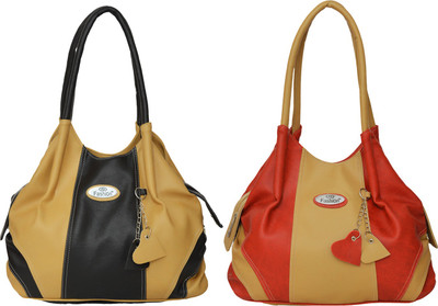 FD Fashion Messenger Bag(Beige, Red)