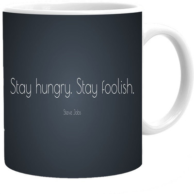 Maison N Mode Stay Hungry Coffee Ceramic Mug(330 ml), Multicolor