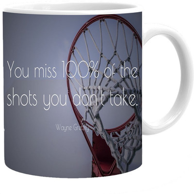 Maison N Mode You Miss 100% Coffee Ceramic Mug(330 ml), Multicolor