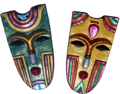 Rasoh village hand artz tribal egyptian couple wall hanging decorative mask Decorative Showpiece - 20 cm(Terracotta, Multicolor)
Rasoh village hand artz tribal egyptian couple wall hanging decorative mask Decorative Showpiece - 20 cm(Terracotta, Multicolor)