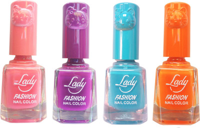 Lady Fashion Colour Cap Insta Dry Nail polish (Evergreen Colours) Pink,Purple,Blue,Orange(Pack of 4)
Lady Fashion Colour Cap Insta Dry Nail polish (Evergreen Colours) Pink,Purple,Blue,Orange(Pack of 4)