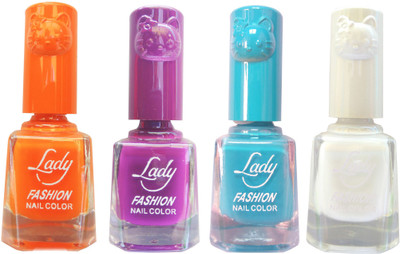 Lady Fashion Colour Cap Insta Dry Nail polish (Evergreen Colours) Orange,Purple,Blue,White(Pack of 4)
Lady Fashion Colour Cap Insta Dry Nail polish (Evergreen Colours) Orange,Purple,Blue,White(Pack of 4)