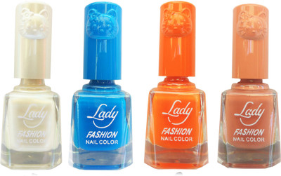 Lady Fashion Colour Cap Insta Dry Nail polish (Evergreen Colours) White,Blue,Pink,Brown(Pack of 4)
Lady Fashion Colour Cap Insta Dry Nail polish (Evergreen Colours) White,Blue,Pink,Brown(Pack of 4)