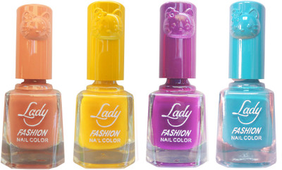Lady Fashion Colour Cap Insta Dry Nail polish (Evergreen Colours) Brown,Yellow,Purple,Blue(Pack of 4)
Lady Fashion Colour Cap Insta Dry Nail polish (Evergreen Colours) Brown,Yellow,Purple,Blue(Pack of 4)