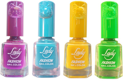 Lady Fashion Colour Cap Insta Dry Nail polish (Evergreen Colours) Purple,Blue,Yellow,Green(Pack of 4)
Lady Fashion Colour Cap Insta Dry Nail polish (Evergreen Colours) Purple,Blue,Yellow,Green(Pack of 4)