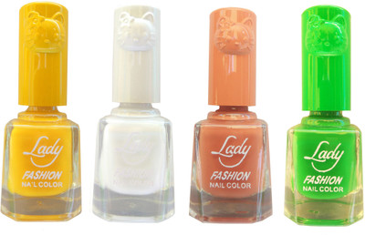 Lady Fashion Colour Cap Insta Dry Nail polish (Evergreen Colours) Yellow,White,Brown,Green(Pack of 4)
Lady Fashion Colour Cap Insta Dry Nail polish (Evergreen Colours) Yellow,White,Brown,Green(Pack of 4)
