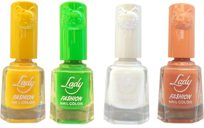 Lady Fashion Colour Cap Insta Dry Nail polish (Evergreen Colours) Yellow,Green,White,Brown(Pack of 4)
Lady Fashion Colour Cap Insta Dry Nail polish (Evergreen Colours) Yellow,Green,White,Brown(Pack of 4)