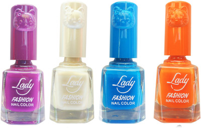 Lady Fashion Colour Cap Insta Dry Nail polish (Evergreen Colours) Purple,White,Blue,Orange(Pack of 4)
Lady Fashion Colour Cap Insta Dry Nail polish (Evergreen Colours) Purple,White,Blue,Orange(Pack of 4)