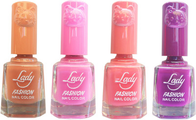 Lady Fashion Colour Cap Insta Dry Nail polish (Evergreen Colours) Brown,Pink,Pink,Purple(Pack of 4)
Lady Fashion Colour Cap Insta Dry Nail polish (Evergreen Colours) Brown,Pink,Pink,Purple(Pack of 4)
