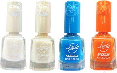 Lady Fashion Colour Cap Insta Dry Nail polish (Evergreen Colours) White,White,Blue,Orange(Pack of 4)
Lady Fashion Colour Cap Insta Dry Nail polish (Evergreen Colours) White,White,Blue,Orange(Pack of 4)