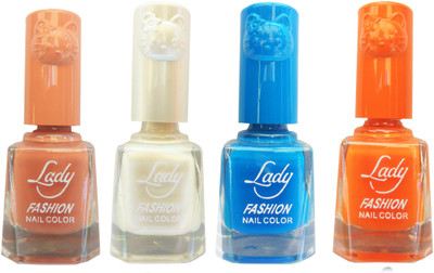 Lady Fashion Colour Cap Insta Dry Nail polish (Evergreen Colours) Brown,White,Blue,Orange(Pack of 4)
Lady Fashion Colour Cap Insta Dry Nail polish (Evergreen Colours) Brown,White,Blue,Orange(Pack of 4)
