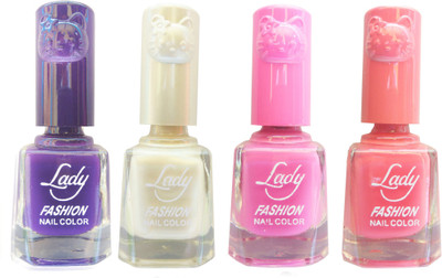 Lady Fashion Colour Cap Insta Dry Nail polish (Evergreen Colours) Purple,White,Pink,Pink(Pack of 4)
Lady Fashion Colour Cap Insta Dry Nail polish (Evergreen Colours) Purple,White,Pink,Pink(Pack of 4)
