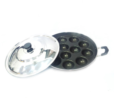 Lavelle Kitchen Appam Patra 12 pit Heavy Duty Paniarakkal Pan 32 cm diameter with Lid(Aluminium, Non-stick), Black;red
Lavelle Kitchen Appam Patra 12 pit Heavy Duty Paniarakkal Pan 32 cm diameter with Lid(Aluminium, Non-stick), Black;red