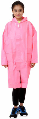 Finery Solid Girls Raincoat, Pink
