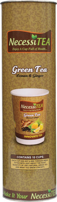 NecessiTEA NT-09-3 Lemon, Ginger Green Tea(300 g, Drum)