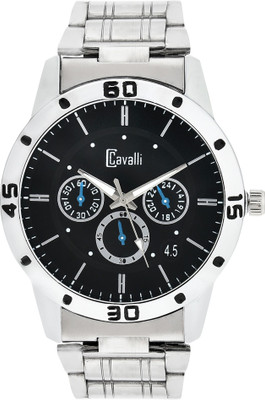 Cavalli CW 370 Black Dial Stainless Steel Watch - For Men