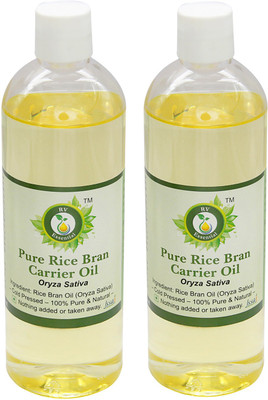 R V Essential Pure Rice Bran Carrier Oil (100ml+100ml) Pack of Two- Oryza Sativa (100% Pure and Natural Cold Pressed)(200 ml)
R V Essential Pure Rice Bran Carrier Oil (100ml+100ml) Pack of Two- Oryza Sativa (100% Pure and Natural Cold Pressed)(200 ml)