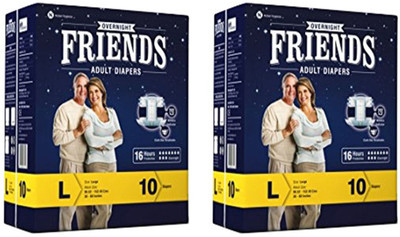 Friends Overnight Adult Diapers - L(20 Pieces)