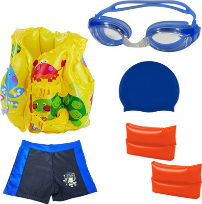 Golddust Goggles, Cap, ArmBand, Shorts with Swim life jacket for 3-6 Year Child Swimming Kit
Golddust Goggles, Cap, ArmBand, Shorts with Swim life jacket for 3-6 Year Child Swimming Kit