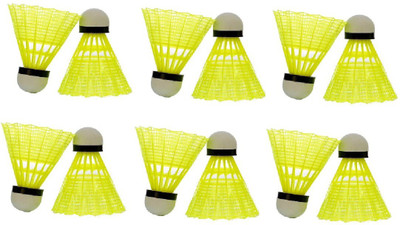 Vicky Jet 350 ( 12 ) Nylon Shuttle - Yellow(Medium slow, 76, Pack of 12)