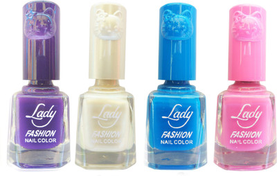 Lady Fashion Colour Cap Insta Dry Nail polish (Evergreen Colours)8 Purple,White,Blue,Pink(Pack of 4)
Lady Fashion Colour Cap Insta Dry Nail polish (Evergreen Colours)8 Purple,White,Blue,Pink(Pack of 4)