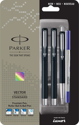 Parker vector standard fountain pen + roller pen + ball pen Pen Gift Set
