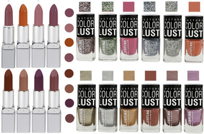 Ramble Lipstick and Nail polish Neon Shades set of 20(Set of 20)