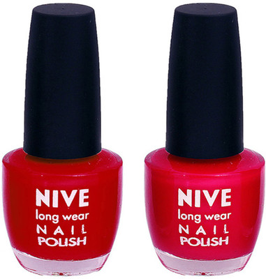 Nive Colour Blast Nail Polish1305201626 Red,Pink(Pack of 2)