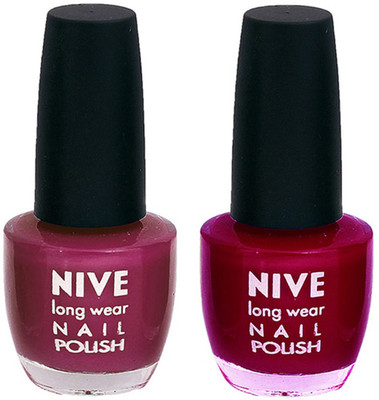 Nive Colour Blast Nail Polish1305201670 Purple,Pink(Pack of 2)