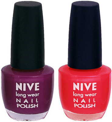 Nive Colour Blast Nail Polish1305201723 Purple,Pink(Pack of 2)