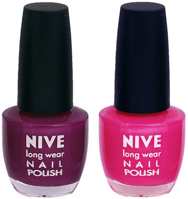 Nive Colour Blast Nail Polish1305201704 Purple,Pink(Pack of 2)