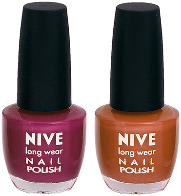 Nive Colour Blast Nail Polish1305201672 Purple,Brown(Pack of 2)