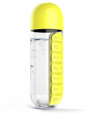 Skywalk daily 2-in1 Weekly Medicine 600ML Candy Colors Pill Box Organizer Portable Kit With Water Bottle Seven Compartments and Drinking Cup Pill Box(Yellow)
Skywalk daily 2-in1 Weekly Medicine 600ML Candy Colors Pill Box Organizer Portable Kit With Water Bottle Seven Compartments and Drinking Cup Pill Box(Yellow)