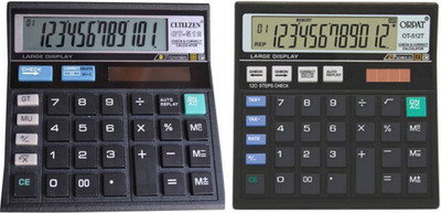 cltizen combo CT-512 OT 512 Basic Calculator(12 Digit), Black