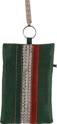 Vama Fashions Mobile Pouch for Women/girls to carry phone,cards&other Stuff. Potli(Green)