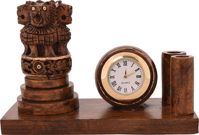 Craft Trade Brown Wooden Ashok Stambh Pen Stand With Clock Decorative Showpiece - 10 cm(Wooden, Brown)
Craft Trade Brown Wooden Ashok Stambh Pen Stand With Clock Decorative Showpiece - 10 cm(Wooden, Brown)