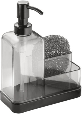InterDesign Soap Dispenser Pump with Sponge and Scrubber Organizer for Kitchen Countertops - Graphite/Matte Black Sink Sponge Holder(Plastic)
InterDesign Soap Dispenser Pump with Sponge and Scrubber Organizer for Kitchen Countertops - Graphite/Matte Black Sink Sponge Holder(Plastic)