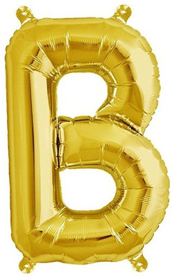 Shop Online Solid B Digit Balloon(Gold, Pack of 1)