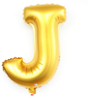 Shop Online Solid J Digit Balloon(Gold, Pack of 1)
