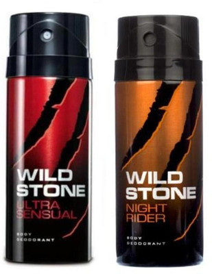 Wild Stone Ultra Sensual And Night Rider Combo Pack 2 Deodorant Spray - For Men(150 ml, Pack of 2)
Wild Stone Ultra Sensual And Night Rider Combo Pack 2 Deodorant Spray - For Men(150 ml, Pack of 2)