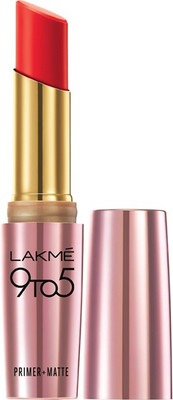 Lakme 9 to 5 Primer + Matte Lip Color(MR9 Red Letter, 3.6 g)
