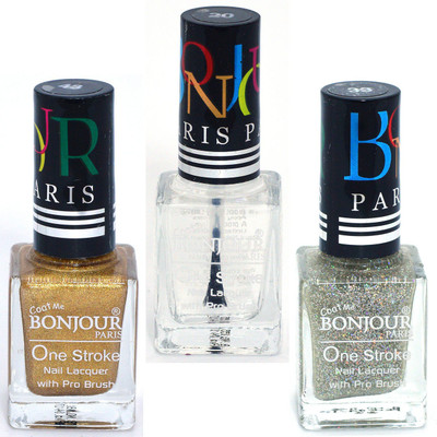 Coat Me Bonjour Paris True Color Nail Polish - Gold / Top Coat / Silver Multicolor(Pack of 3)
Coat Me Bonjour Paris True Color Nail Polish - Gold / Top Coat / Silver Multicolor(Pack of 3)