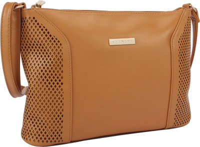Addons Women Casual Brown PU Sling Bag