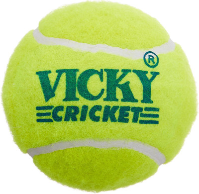 Vicky Supreme Light Cricket Tennis Ball(Pack of 1, White), Yellow
