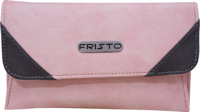 Fristo Casual Pink, Black Clutch, Black;pink
