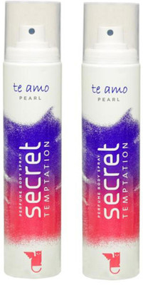 Secret Temptation Te Amo Pearl Perfume Pack of 2 Body Spray - For Women(240 ml, Pack of 2)
Secret Temptation Te Amo Pearl Perfume Pack of 2 Body Spray - For Women(240 ml, Pack of 2)